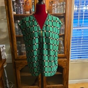 MICHAEL Michael Kors Green Geometric Blouse
